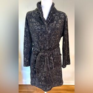 Danskin, Girl’s Gray Glitter Star Robe, Size XL